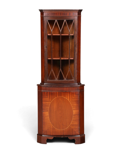 Englische eckvitrine mahagoni - eckvitrine,